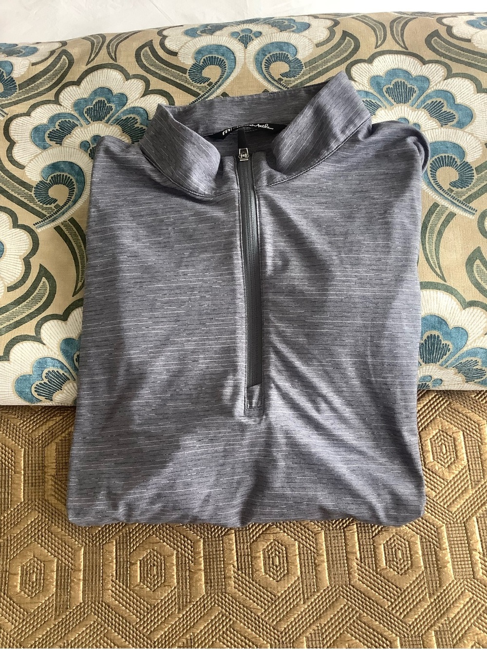 Travis Mathew Men's Gray Quarter-Zip Pullover With NY Mets Logo